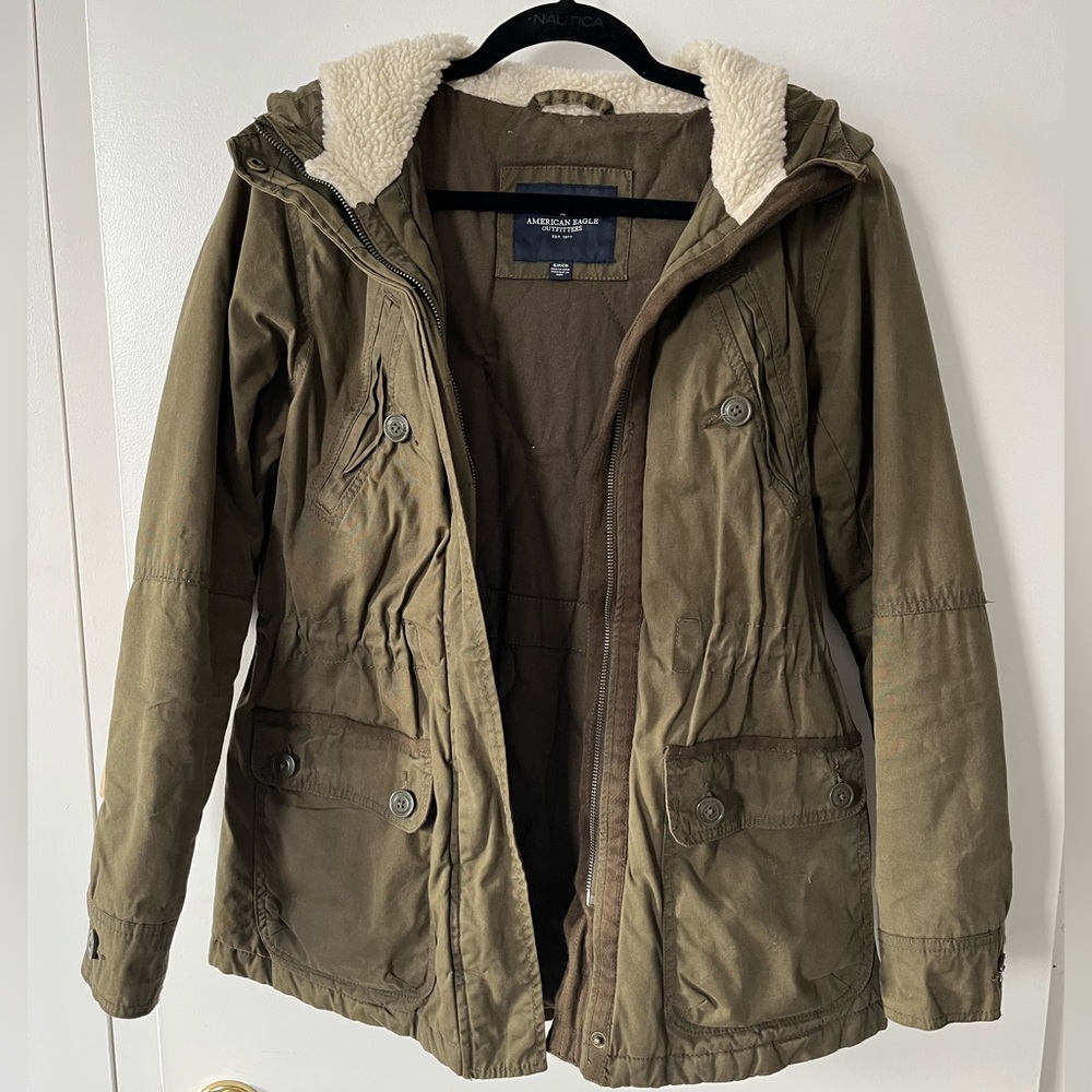 Olive green American Eagle utility jacket Size Small